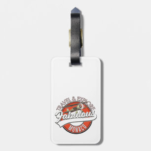 travel explore fabulous Monaco logo Luggage Tag