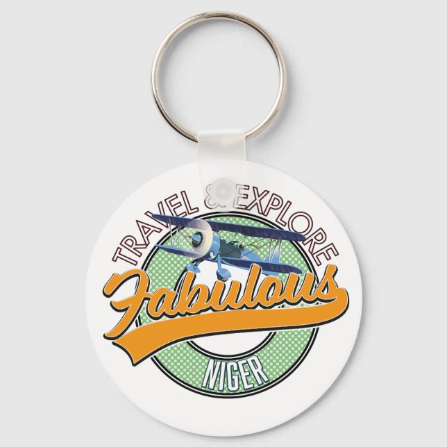 travel explore fabulous Niger logo Key Ring (Front)