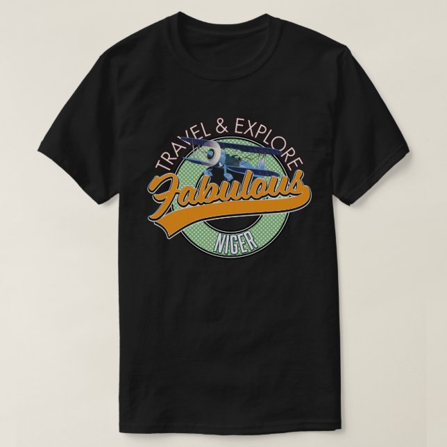 travel explore fabulous Niger logo T-Shirt (Design Front)