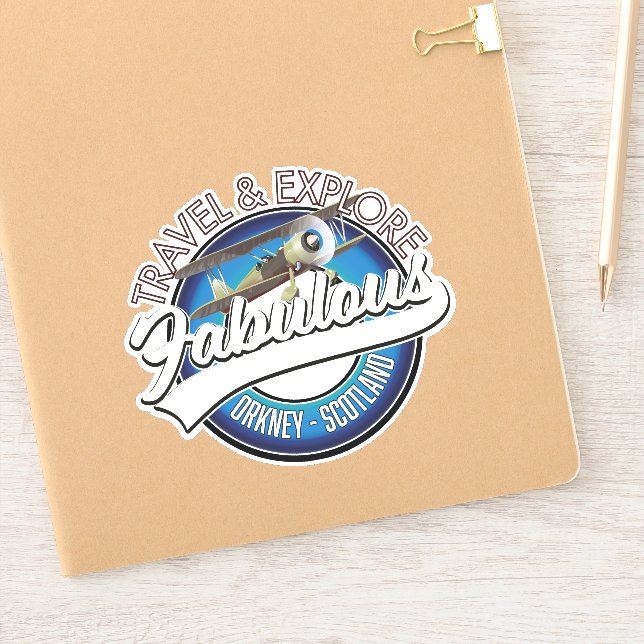 Travel explore fabulous Orkney Scotlands logo (Notebook)