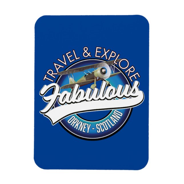 Travel explore fabulous Orkney Scotlands logo Magnet (Vertical)