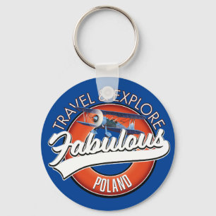 travel explore fabulous Poland logo Key Ring