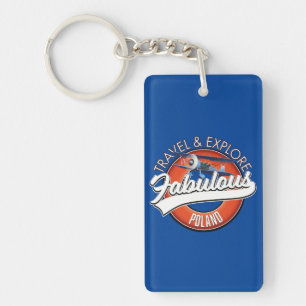 travel explore fabulous Poland logo Key Ring
