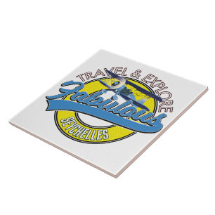 travel explore fabulous Seychelles logo Car Magnet Tile
