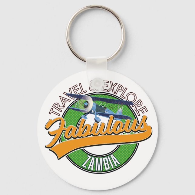 Travel explore fabulous zambia key ring (Front)