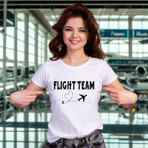 Travel Family Vacation Black Flight Team Aeroplane T-Shirt