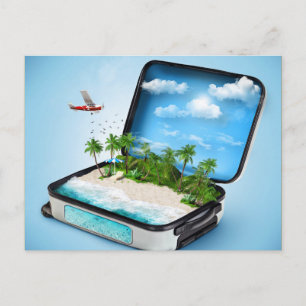 Travel fantasy postcard