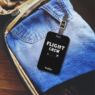 Travel Flight Crew Aeroplane Flying Modern Vacatio Luggage Tag