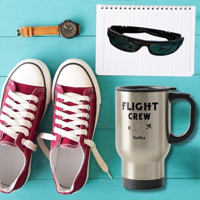 Travel Flight Crew Aeroplane Flying Modern Vacatio Travel Mug (Creator Uploaded)