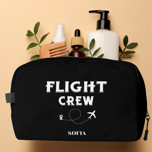 Travel Flight Crew Aeroplane Vacation Black Custom Dopp Kit (Creator Uploaded)
