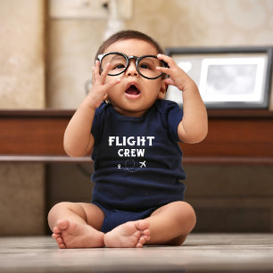Travel Flight Crew Airplane Flying Modern Vacation Baby Bodysuit