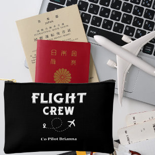 Travel Flight Crew Bridesmaid Bachelorette Custom Accessory Pouch