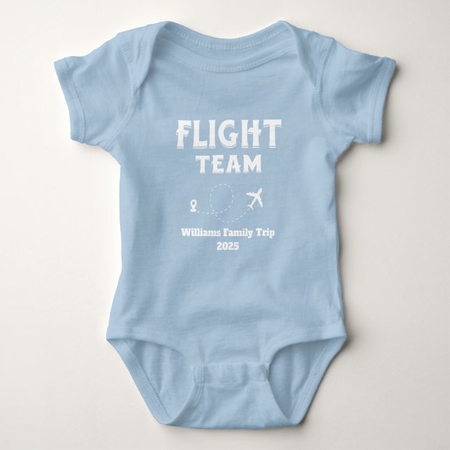 Travel Flight Team Family Vacation Bachelorette Baby Bodysuit (Front)