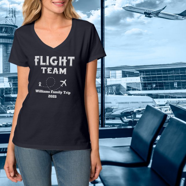 Travel Flight Team Family Vacation Bachelorette T-Shirt (Creator Uploaded)