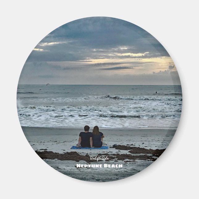 Travel | Florida - Neptune Beach Sunrise Together Magnet (Front)