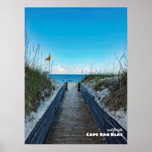 Travel Florida - Warning Flag, Cape San Blas Poster