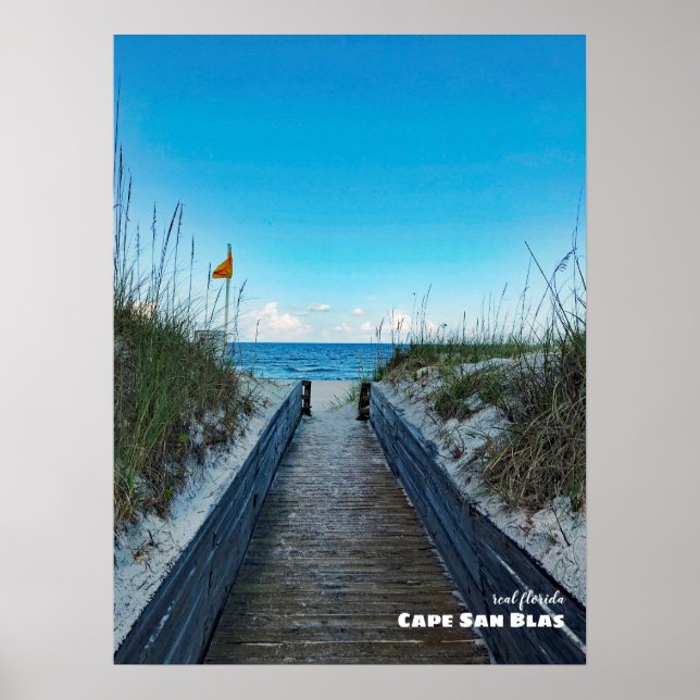 Travel | Florida - Warning Flag, Cape San Blas Poster (Front)