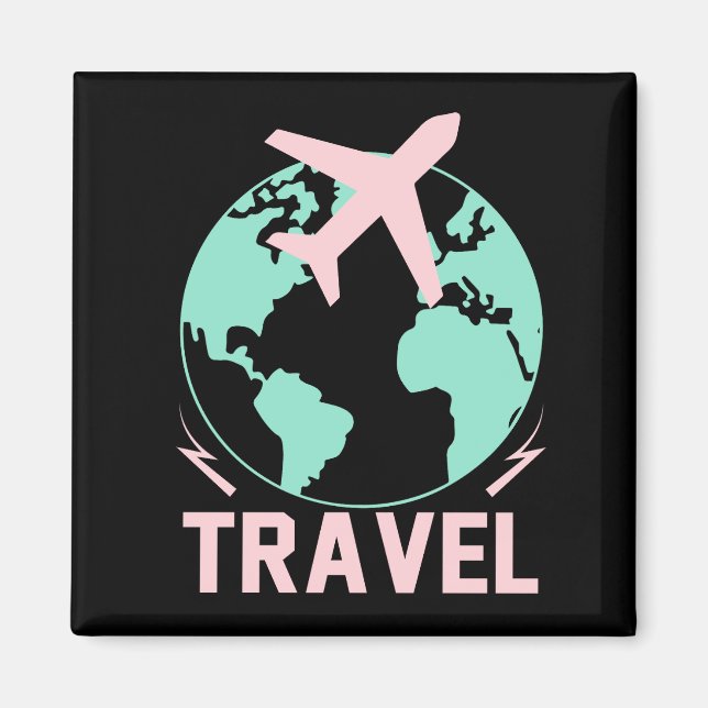 Travel fly feel free fridge magnet (Front)