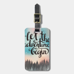 Travel Forest Trees Adventure Begins  Luggage Tag