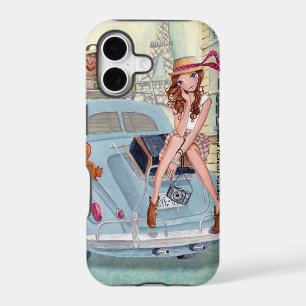 Travel girl in Paris - Iphone case
