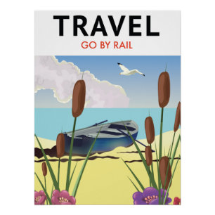 Travel go by Rail Poster