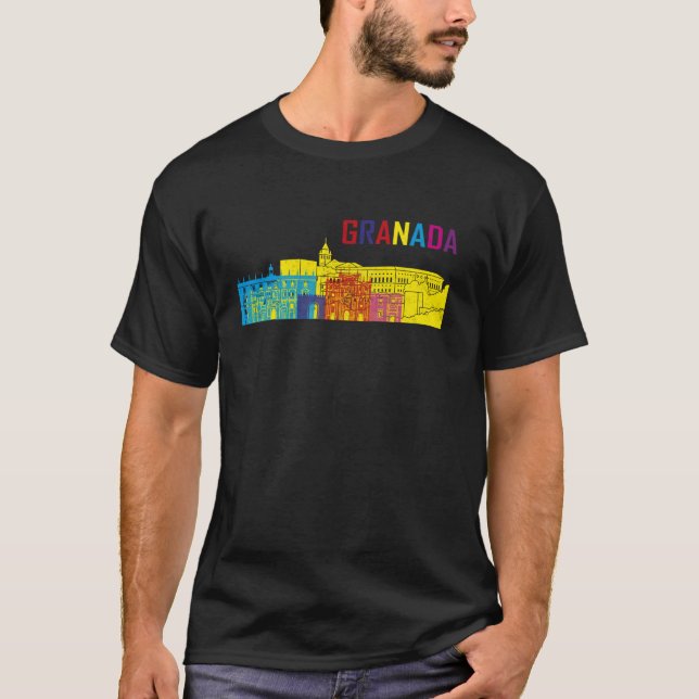Travel Granada Spain Europe Spanish Family Vacatio T-Shirt (Front)