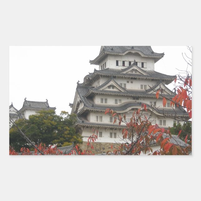 Travel Himeji Castle Rectangular Sticker (Front)