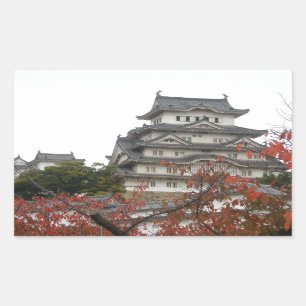 Travel Himeji Castle Rectangular Sticker