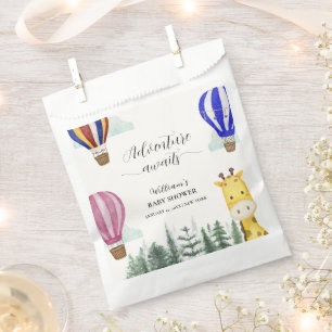 Travel Hot Air Balloon Jungle Giraffe Baby Shower Favour Bags
