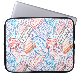Travel icon laptop sleeve