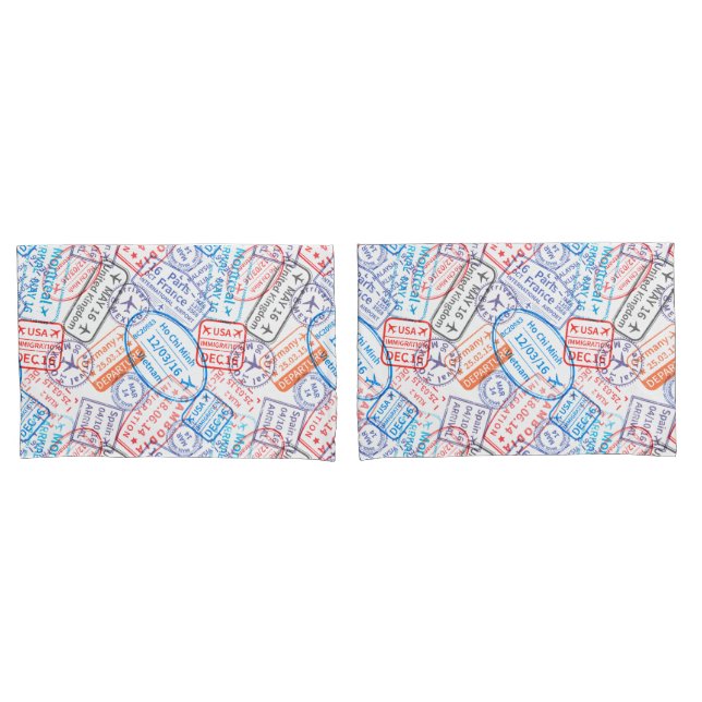 Travel icon pillowcase (Front-Set)