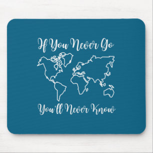 Travel - If You Never Go, You'll Never Know  Mouse Pad