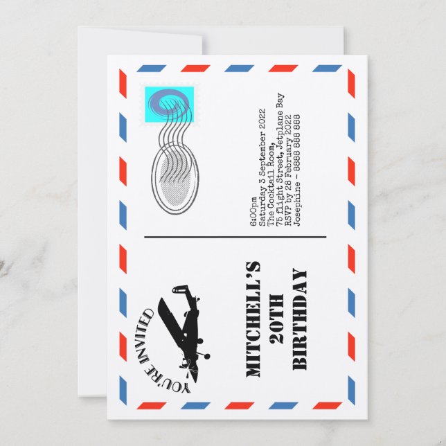 Travel Inspired Invitation (Front)