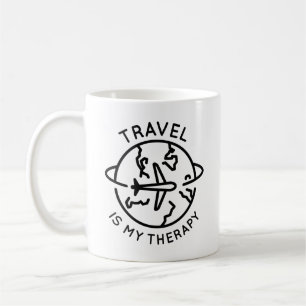 Travel Is My Therapy Coffee Mug