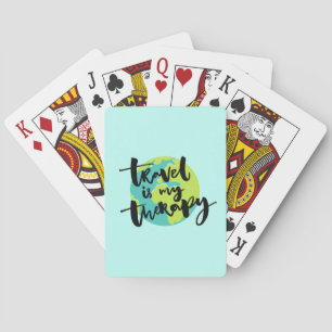 Travel is my Therapy Playing Cards