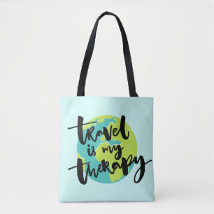 Travel is my Therapy Tote Bag