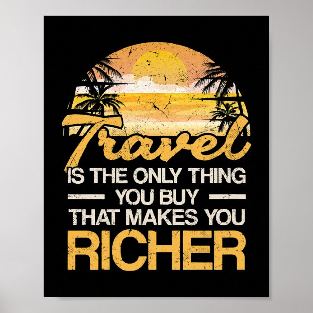 Travel is the only thing you buy that makes you ri poster (Front)