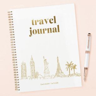 Travel Journal Famous World Landmarks
