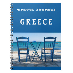 Travel Journal Greece blue customisable 