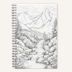 Travel Journal with Cover for Colouring