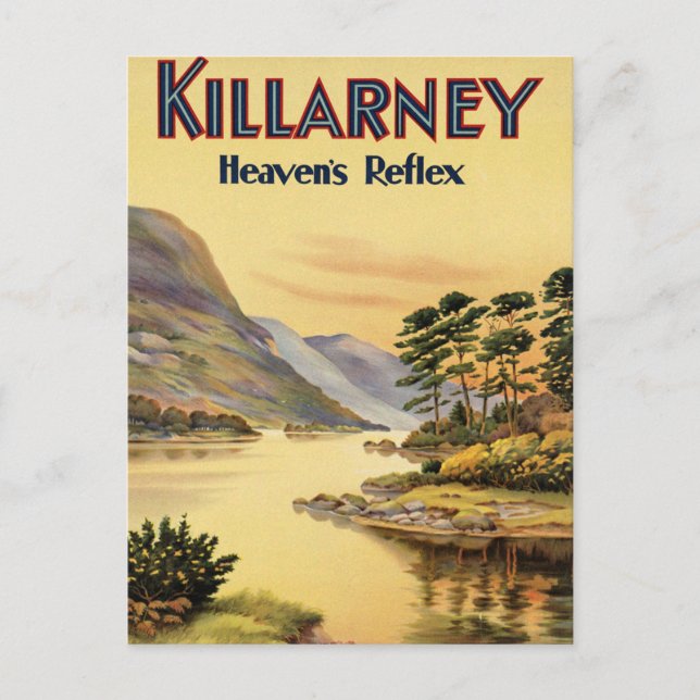 Travel Killarney Ireland by Railways Vintage Postc Postcard (Front)