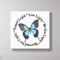Travel Light Be the Light Live Light Butterfly