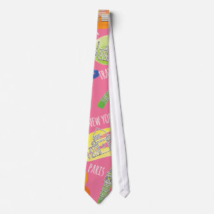 Travel Locations Pattern Tie