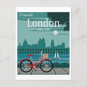 Travel London, England Retro Postcard