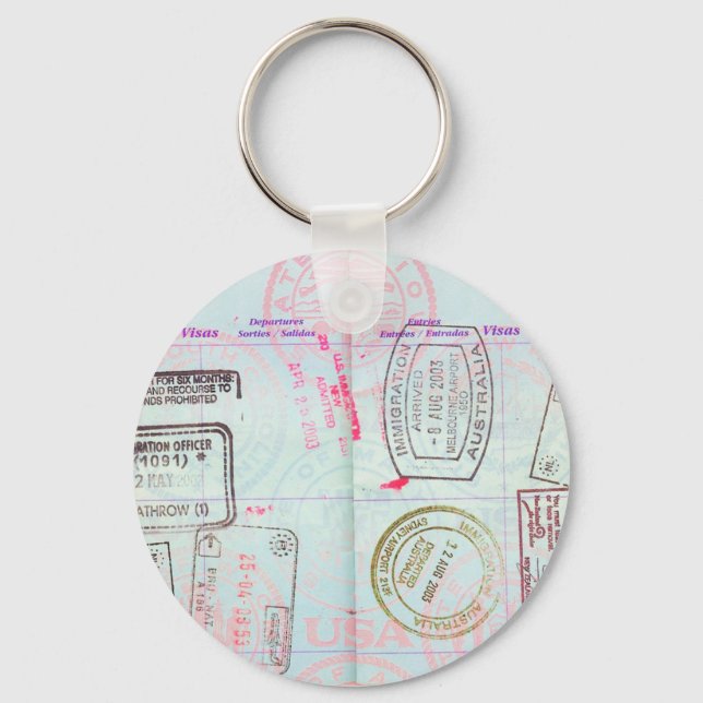 TRAVEL LOVER TRAVELLING PASS, TRAVELLER PASSPORT KEY RING (Front)