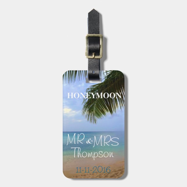 Travel | Luggage Tag | Honeymoon | Mr & Mrs (Front Vertical)