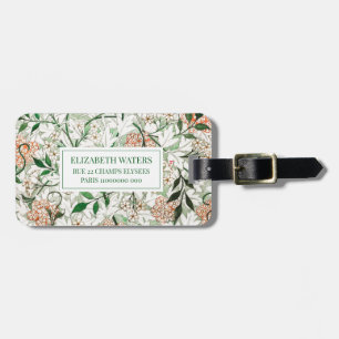 TRAVEL LUGGAGE TAG : WILLIAM MORRIS : JASMINE