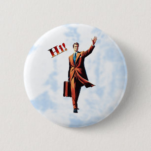 Travel Man 6 Cm Round Badge
