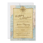 Travel Map Birthday Celebration Invitation
