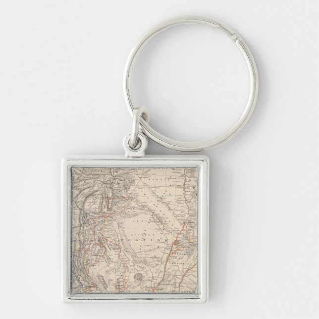 Travel Map of Dr V Martin de Moussy Key Ring (Front)